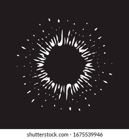 Sunburst, explosion effect, vintage doodles EPS Vector