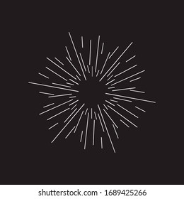 Sunburst, explosion effect, vintage doodles EPS Vector