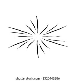 Sunburst Explosion Hand Drawn - Design Element Vector / Illustration