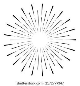 Sunburst Explosion Isolated On White Background Stock Vector (Royalty ...