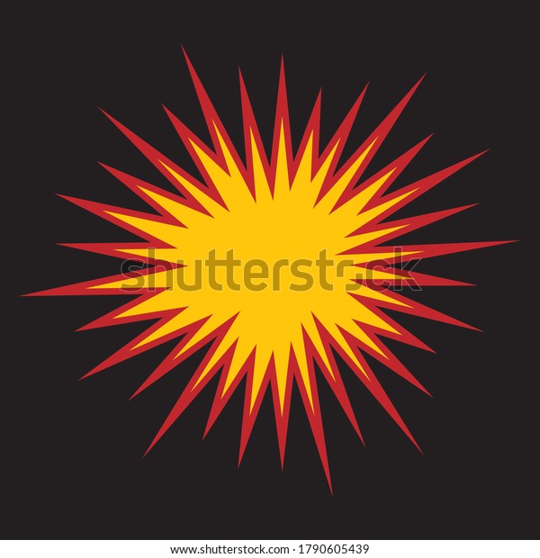 Sunburst Explosion Vector Graphic Detonation Icon Stock Vector Royalty