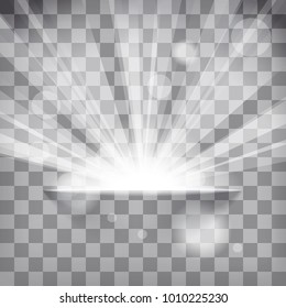 sunburst or flash rays on a chequered background
