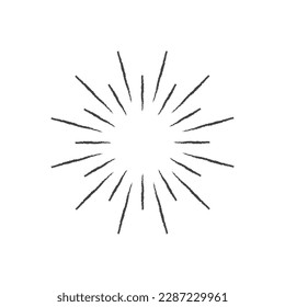 Sunburst frame, banner line explosion