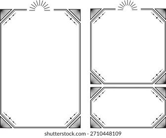 Sunburst frame set of 3 sizes