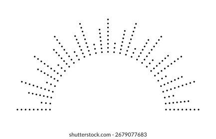 Explosão solar, quadro, raios de luz solar, quadro semicírculo