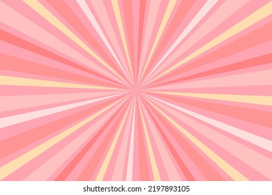 Sunburst geometric Ray star Background with trendy pastel colors. Pink and beige colors. Vector Illustration
