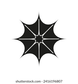 Sunburst or gleam, glitter shape. Vector illustration. EPS 10.
