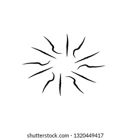Sunburst Hand Drawn Vector - Illustration