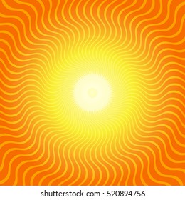 Sunburst Hot Heat Ray Background Vector Illustration