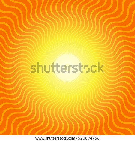 Sunburst Hot Heat Ray Background Vector Illustration