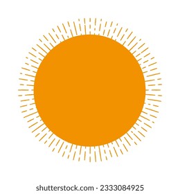 Sunburst Icon. Boho Sun With Rays