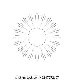 Sunburst icon design isolated on white background