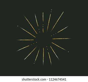 Sunburst Icon, Fireworks Icon, Fireworks Vector, Sun Burst, Star Burst, Vintage Star Burst, Art Deco Decoration, Vector Illustration Background