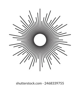 Sunburst icon set vector. Radial sunset beams, fireworks vector. Collection of sunray vector. Vector illustration.
