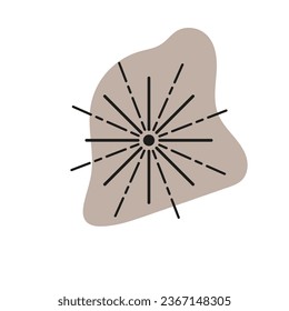 Sunburst icon in spot. Vector illustration. EPS 10.