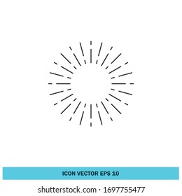 Vektorillustration des Designelements des Sonnenburst-SymbolsEPS10