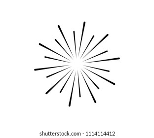 Sunburst icon vector