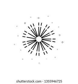 sunburst icon vector.or firework.