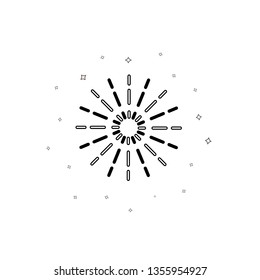 sunburst icon vector.or firework.