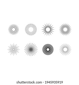 Sunburst icon vector flat design