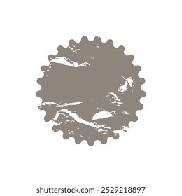 Sunburst icon vector grunge badge tag. Starburst gray shabby promo banner design element Empty sale label.