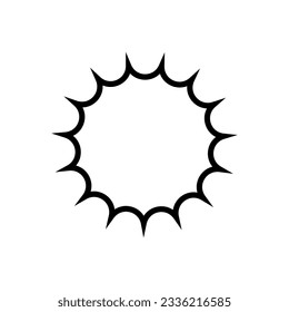 Sonnenbrand-Ikone-Vektorgrafik. Retro Sterne Illustrationszeichen. Preisschild. Sternzeichen.