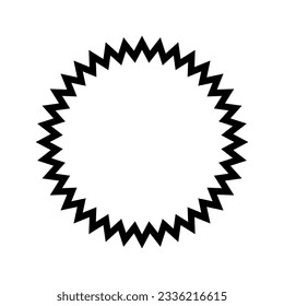 Sunburst icon vector. Retro stars illustration sign. Price tag symbol. Star logo.