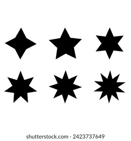 Sunburst icon vector set. Stars illustration sign collection. Price tag symbol. Retro star logo.