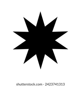 Sunburst icon vector. Star illustration sign. Price tag symbol. 