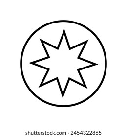 Sunburst icon vector. Star illustration sign. Price tag symbol. 