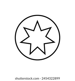 Sunburst icon vector. Star illustration sign. Price tag symbol. 