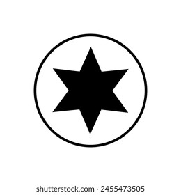 Vector de Sunburst icon. Signo de ilustración de estrella. Símbolo de Precio. 