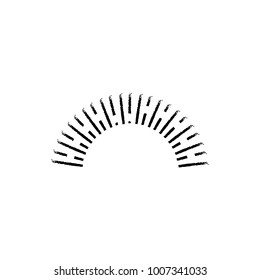 Sunburst icon vintage isolated on white background