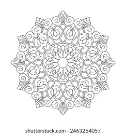 Sunburst Kids Mandala Coloring Book Page for kdp Book Interior. Peaceful Petals, Ability to Relax, Brain Experiences, Harmonious Haven, Peaceful Portraits, Blossoming Beauty mandala design.