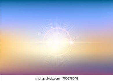 sunburst with Lens flare light over black background. Easy to add overlay or screen filter over photo