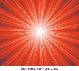 Sunburst light background with red lines 