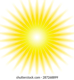 Sunburst light background with yellow lines