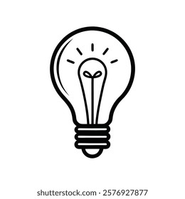 Sunburst Light Bulb Illustration – Radiant Vector Design