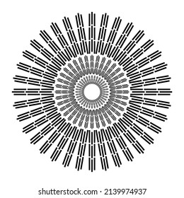 Abstrakter Rahmen der Sunburst Line Modernes Design. Vektorgrafik