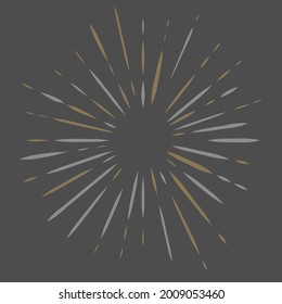 Sunburst line icon isolated on white background, summer web banner, retro circle design, vector illustration .
