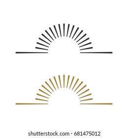 Sunburst Line Logo Template Illustration Design. Vector EPS 10.