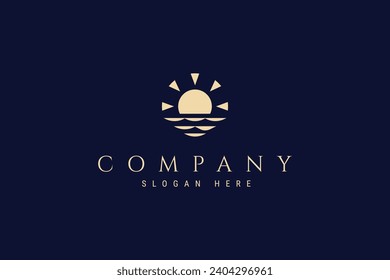Sunburst logo icon design template flat vector