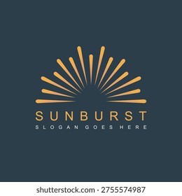 Sunburst Logo Template. Abstract Sun Logo Vector.