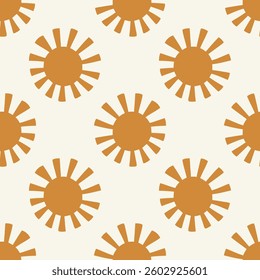Sunburst Minimal Seamless Pattern design 