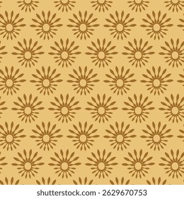 Patrón de Vector sin costuras con motivos Sunburst