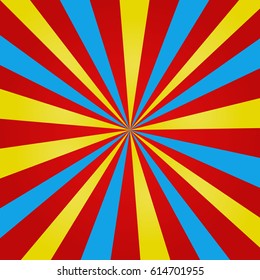 Sunburst, multicolor background. Vector illustration