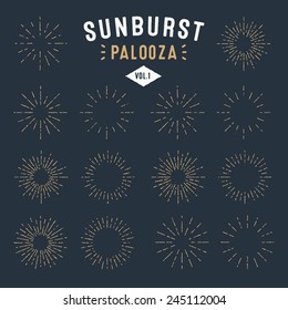 'Sunburst Palooza' Set of Retro Sun burst shapes for your next vintage design project | Collection of Sun ray frames vector design elements | Handmade quality illustration | Volume 1