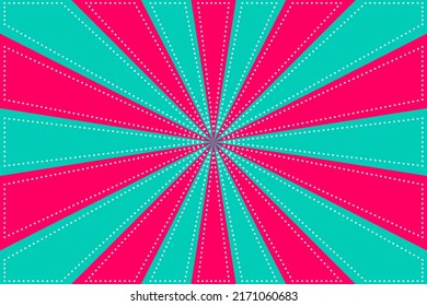 Sunburst Pattern Background. Ray radial star with back stitch style. Vector Illustration