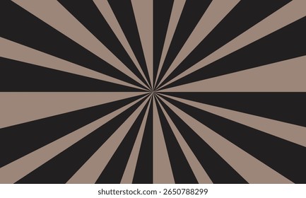 plano de fundo do padrão de explosão solar. Plano de fundo do padrão de raios retrô. Linhas pretas e brancas nítidas irradiando em direção a um ponto central para um efeito arrojado e dramático