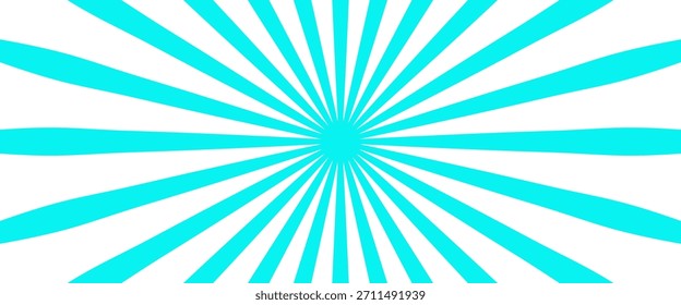 Sunburst pattern blue and white background design. Vintage sunrays illustration swirl line